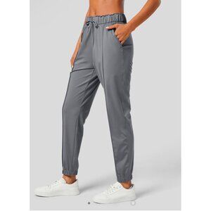 Halara HIgh Waisted Yoga Joggers Side Pockets Drawstring Pants Sz XS Grey Womens